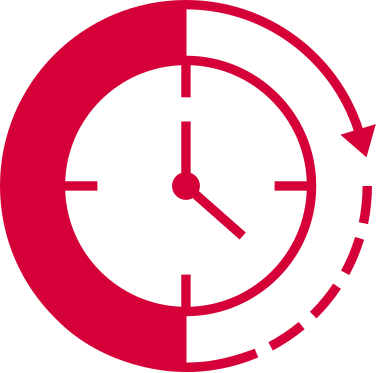 Clock face with more time icon