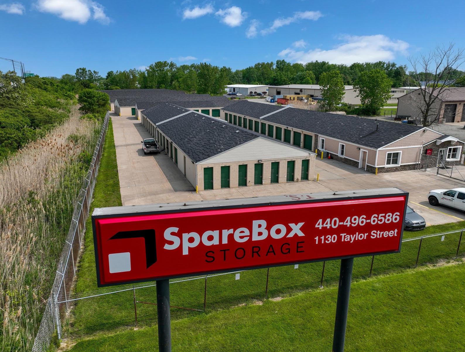 Meet all of your self storage needs in Elyria, Ohio at our Taylor St location | SpareBox Storage