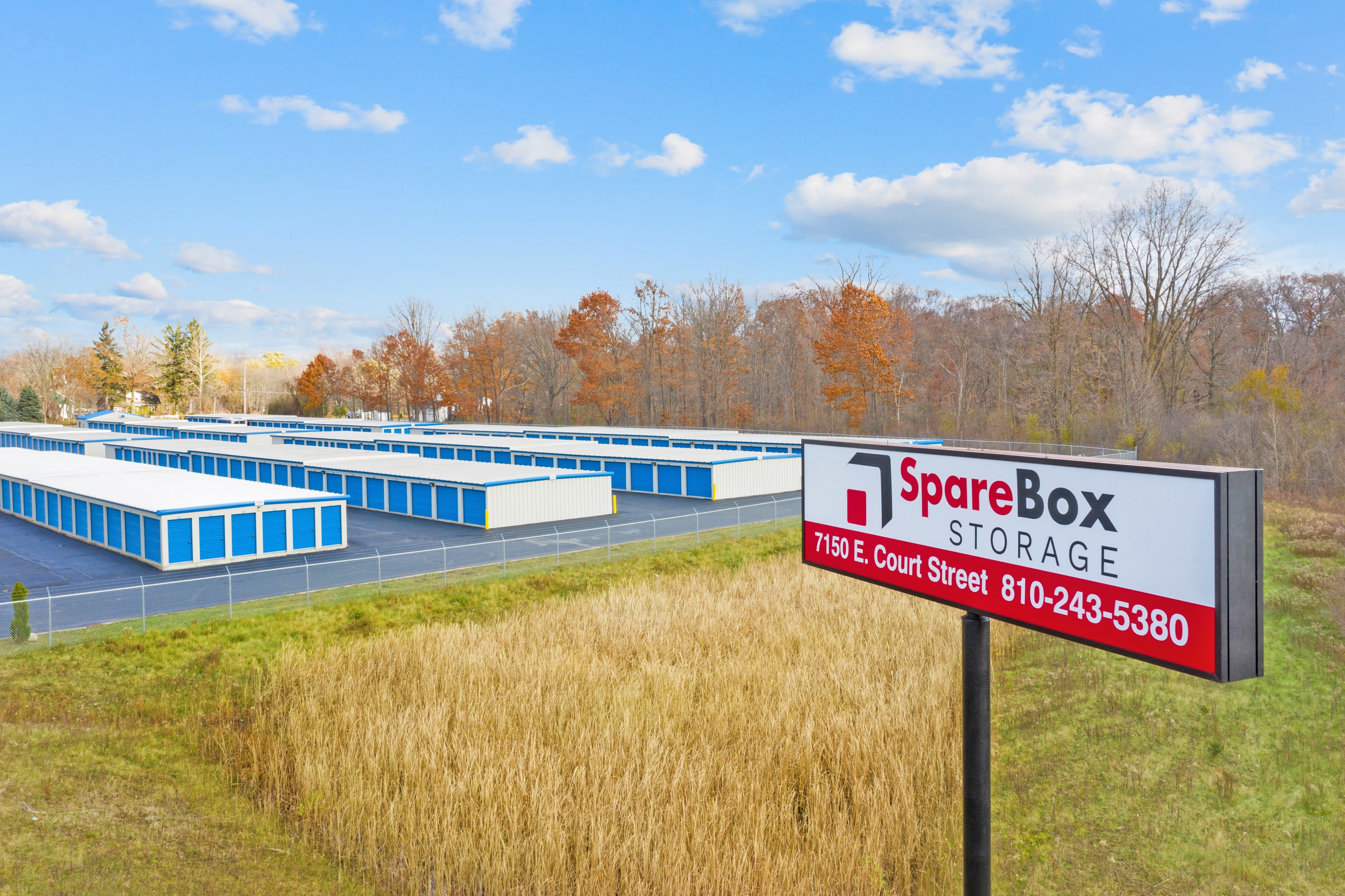 Meet all of your self storage needs in Davison, Michigan at our E Court St location | SpareBox Storage