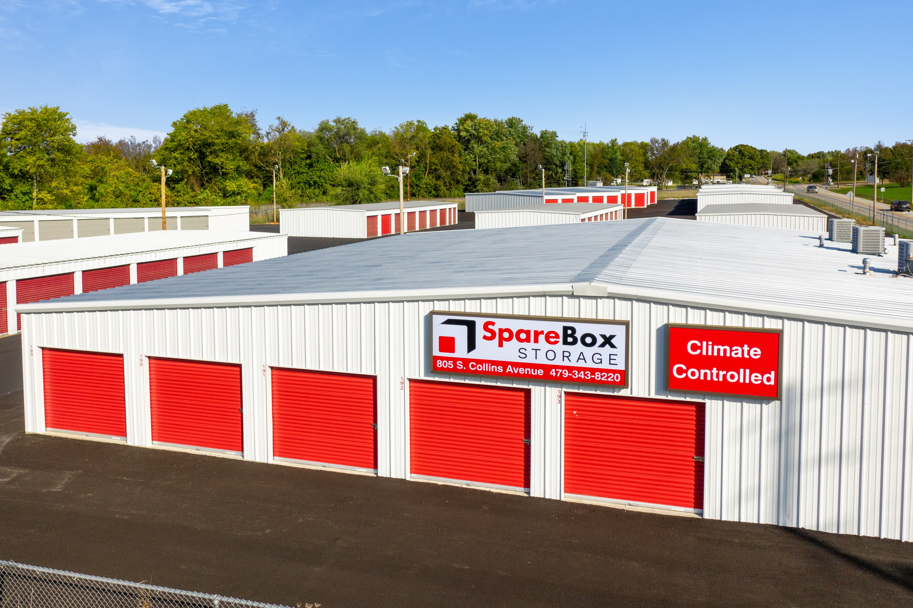 Meet all of your self storage needs in Gentry, AR at our South Collins Avenue location | SpareBox Storage