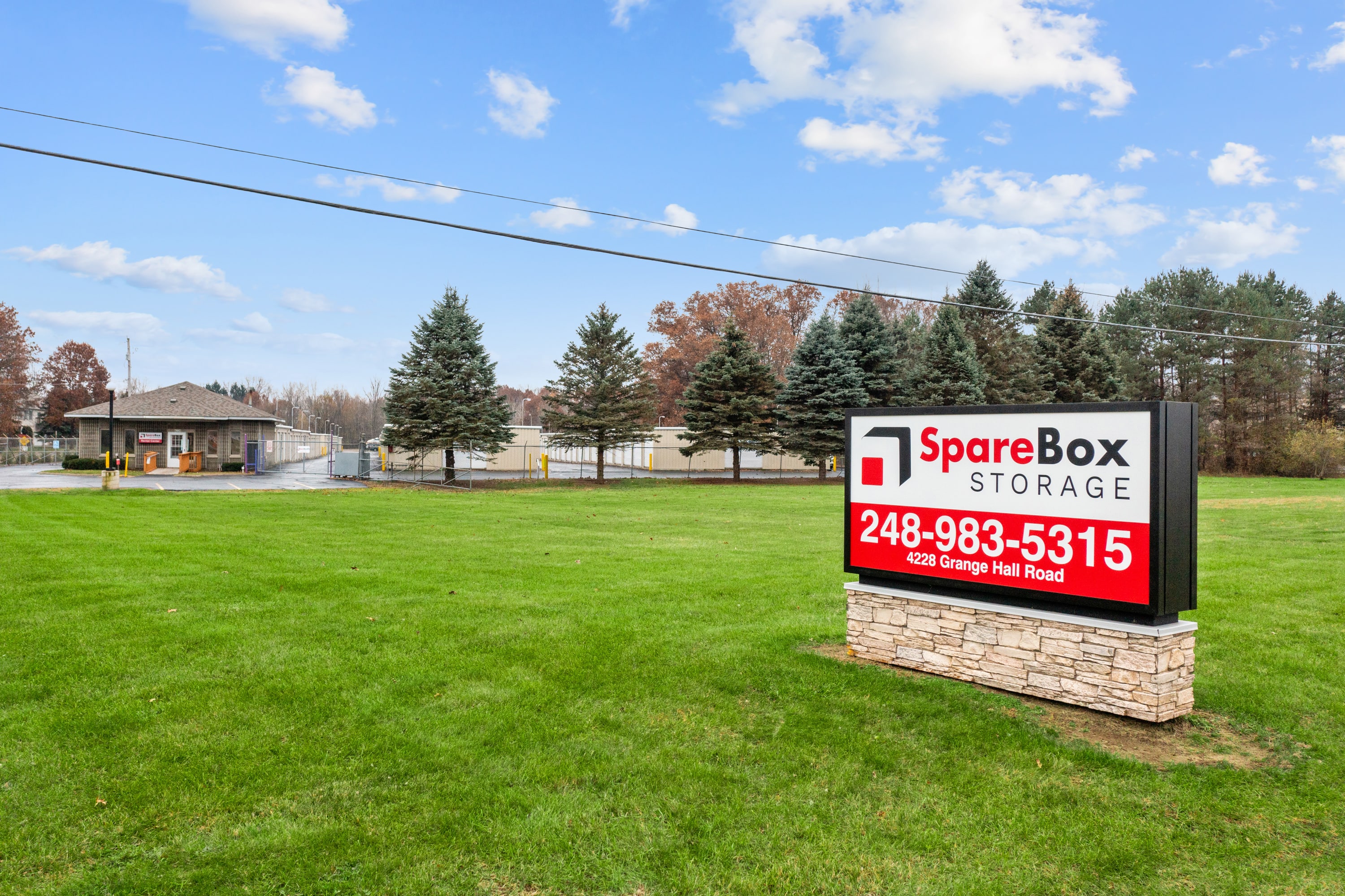 Meet all of your self storage needs in Holly, Michigan at our Grange Hall Rd location | SpareBox Storage
