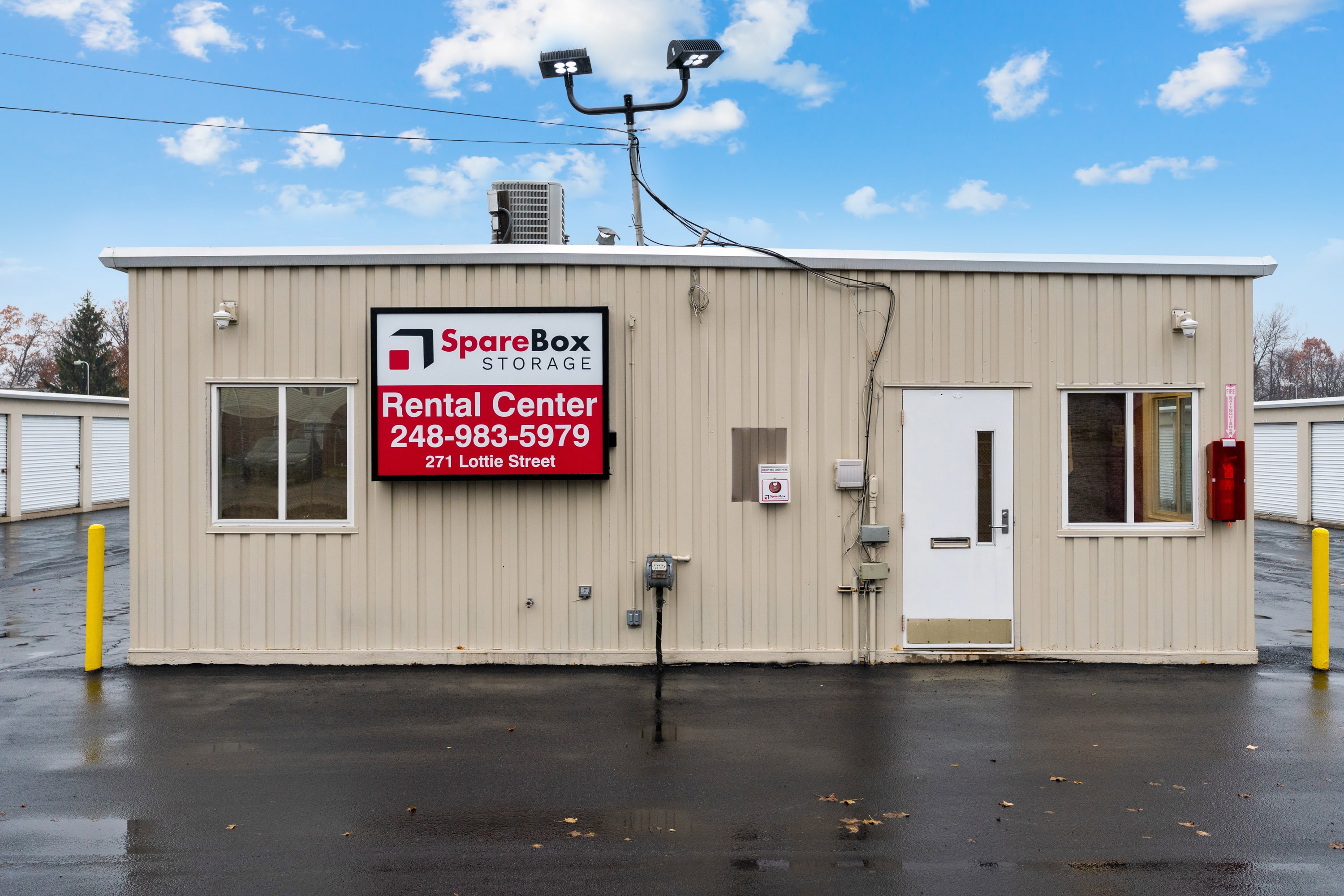 Meet all of your self storage needs in South Lyon, Michigan at our Lottie St location | SpareBox Storage