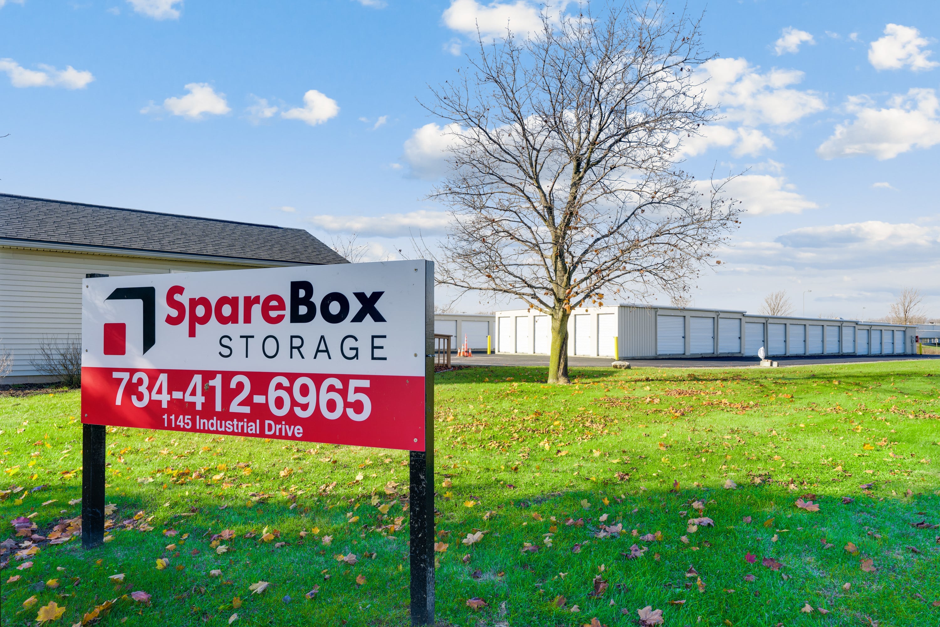 Meet all of your self storage needs in Saline, Michigan at our Industrial Dr location | SpareBox Storage